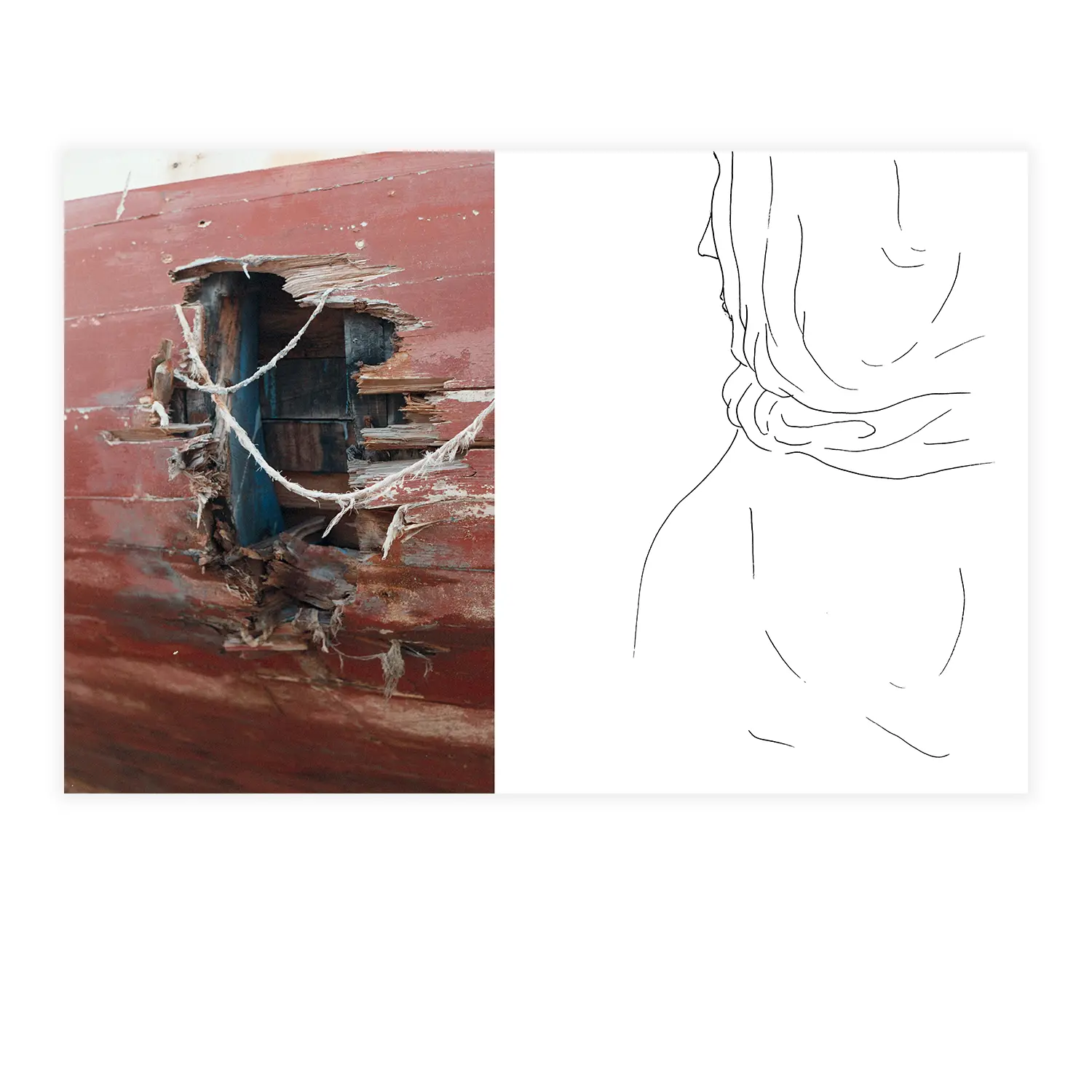 Juliette Seban – Lampedusa, dessin original – La fuite